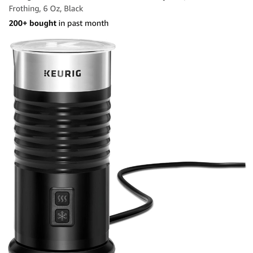 LAST CHANCE - Keurig Black Milk Frother